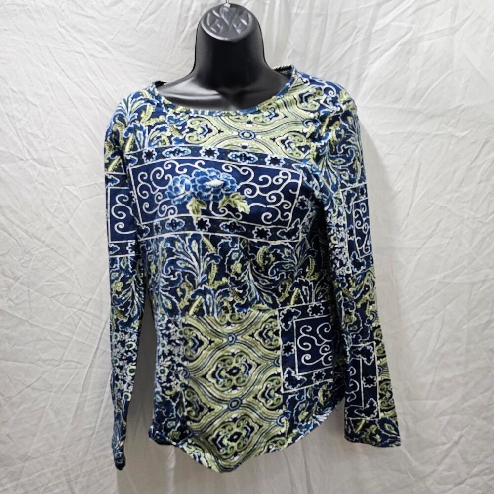 Blue Green Patterned Boho Whimsigoth Vintage 90s … - image 2